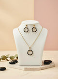 Modern Gold Plated Pendant & Earrings Set for Women – Elegant Fashion Jewelry Set
