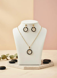 Modern Gold Plated Pendant & Earrings Set for Women – Elegant Fashion Jewelry Set