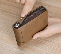 Brown Compact Zipper Wallet