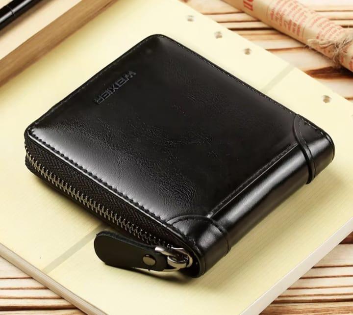 Brown Compact Zipper Wallet