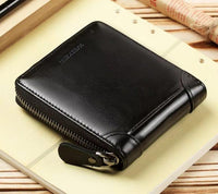 Brown Compact Zipper Wallet