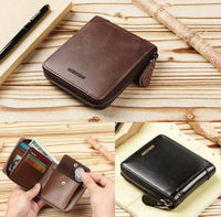 Brown Compact Zipper Wallet