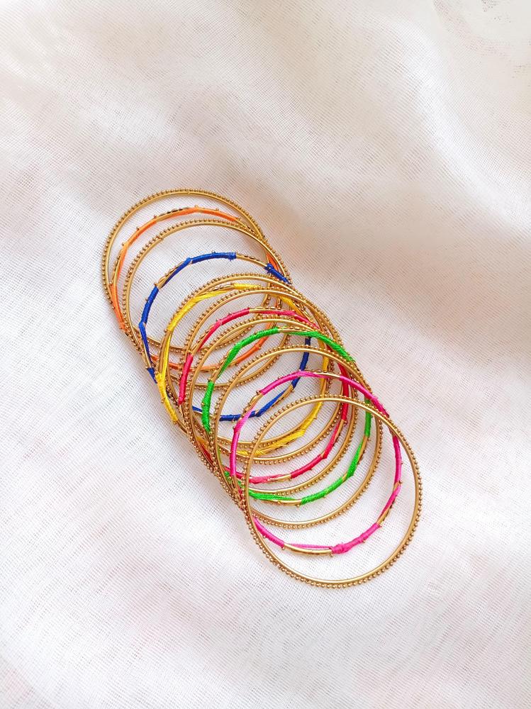 Elegant 13 Pcs Multicolor Bangles Set for Women – Traditional & Stylish Ethnic Bracelet Set