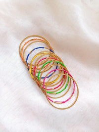 Elegant 13 Pcs Multicolor Bangles Set for Women – Traditional & Stylish Ethnic Bracelet Set