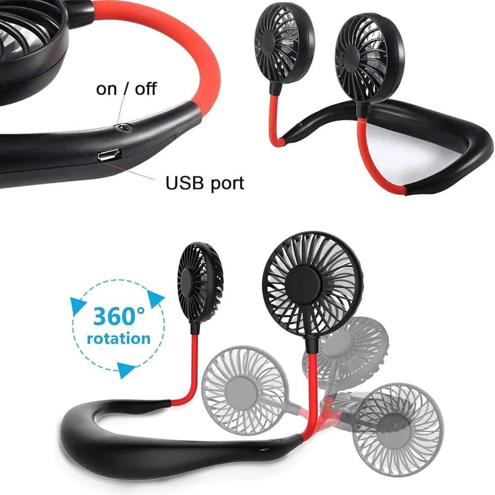 Portable Neck Fan Dual Blower