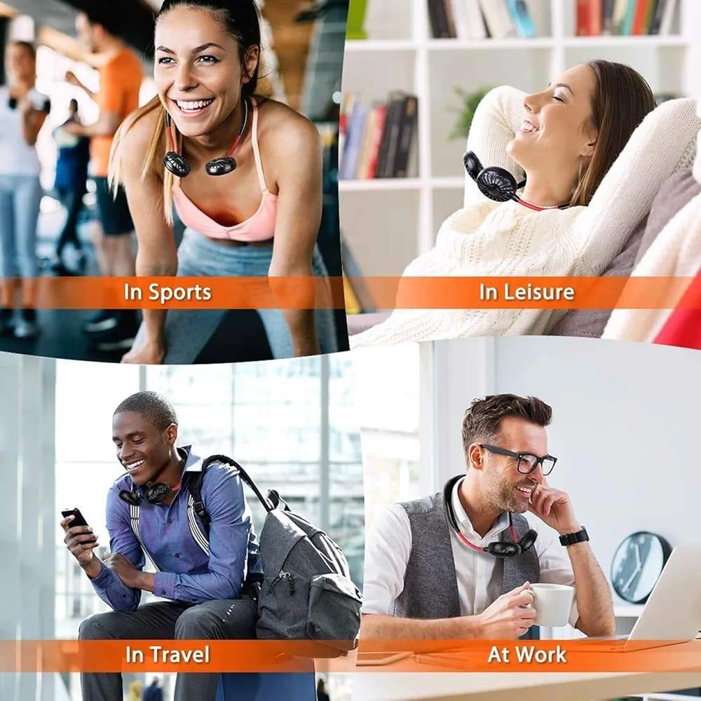Portable Neck Fan Dual Blower