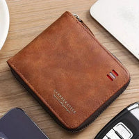 Men’s Slim Leather Wallet with Zipper