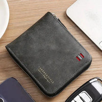 Men’s Slim Leather Wallet with Zipper