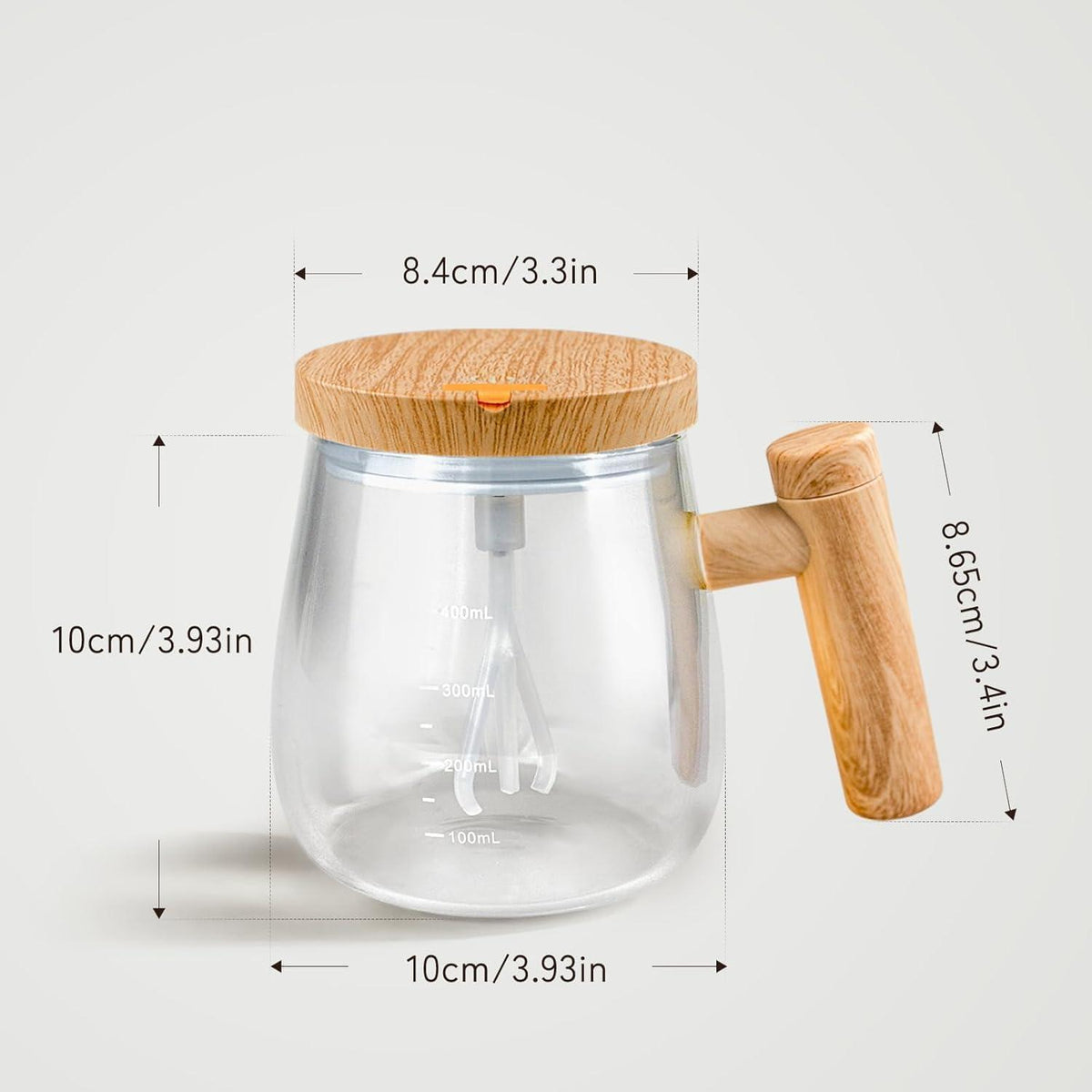 Wooden Style Electric Mixing Coffee Beather Mug
