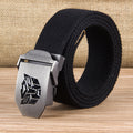 Men’s Transformers Canvas Belt – Casual Black Adjustable Waist Belt for Everyday Wear