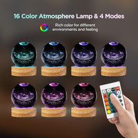 16 Colors Crystal Ball Table Lamp with Remote
